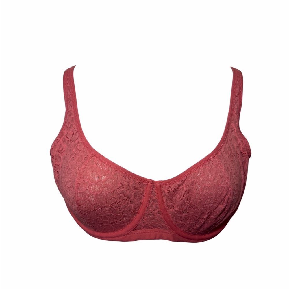 Auden Lace Underwire Bra - Coral Pink